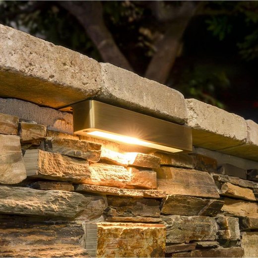 VOLT brass outdoor hardscape light