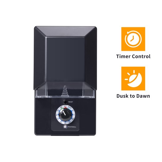 Low voltage transformer, a black weatherproof box